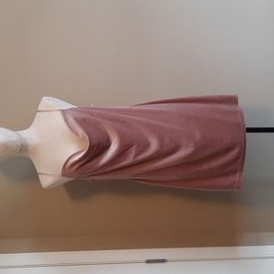 Le Chateau Velvet Cowl Neck Tunic, Pink, Sz XL